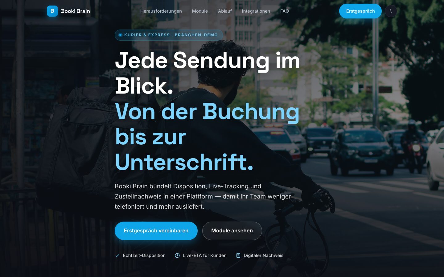 Kurier — Foto Dark Cinematic