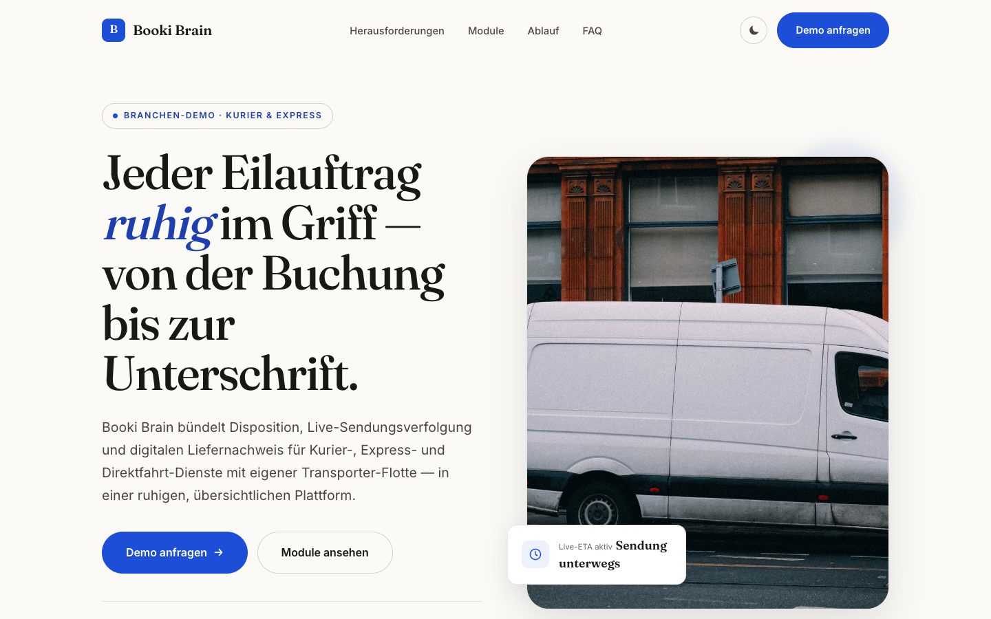 Kurier — Lieferwagen Editorial