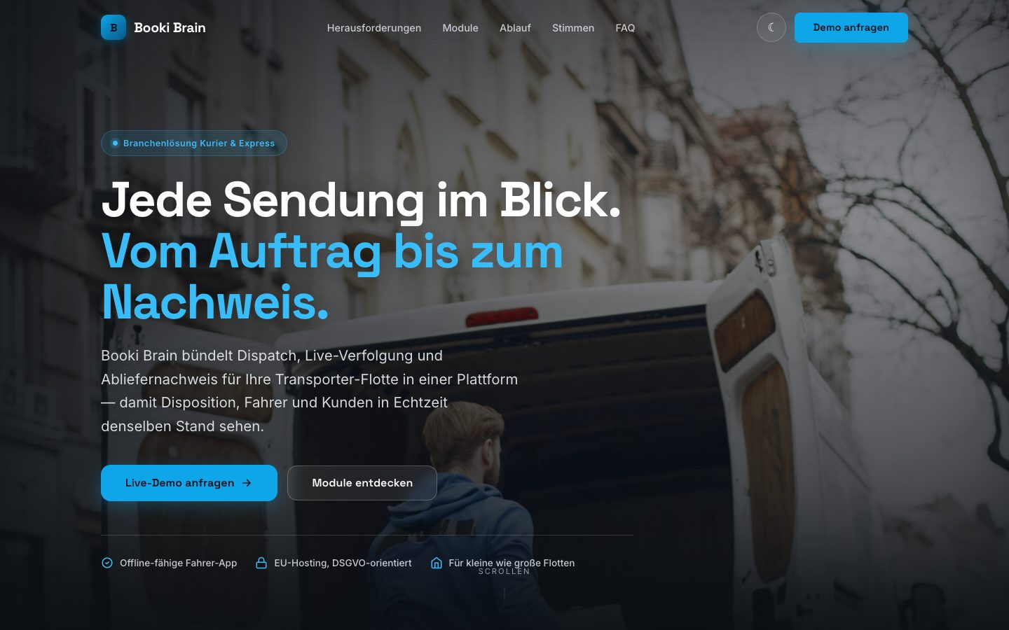 Kurier — Lieferwagen Dark Cinematic