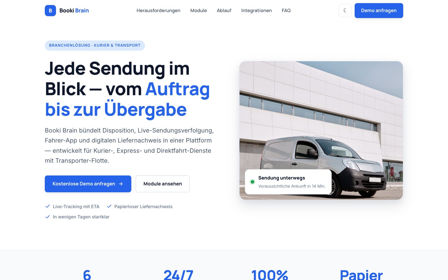 Kurier — Lieferwagen Split Corporate